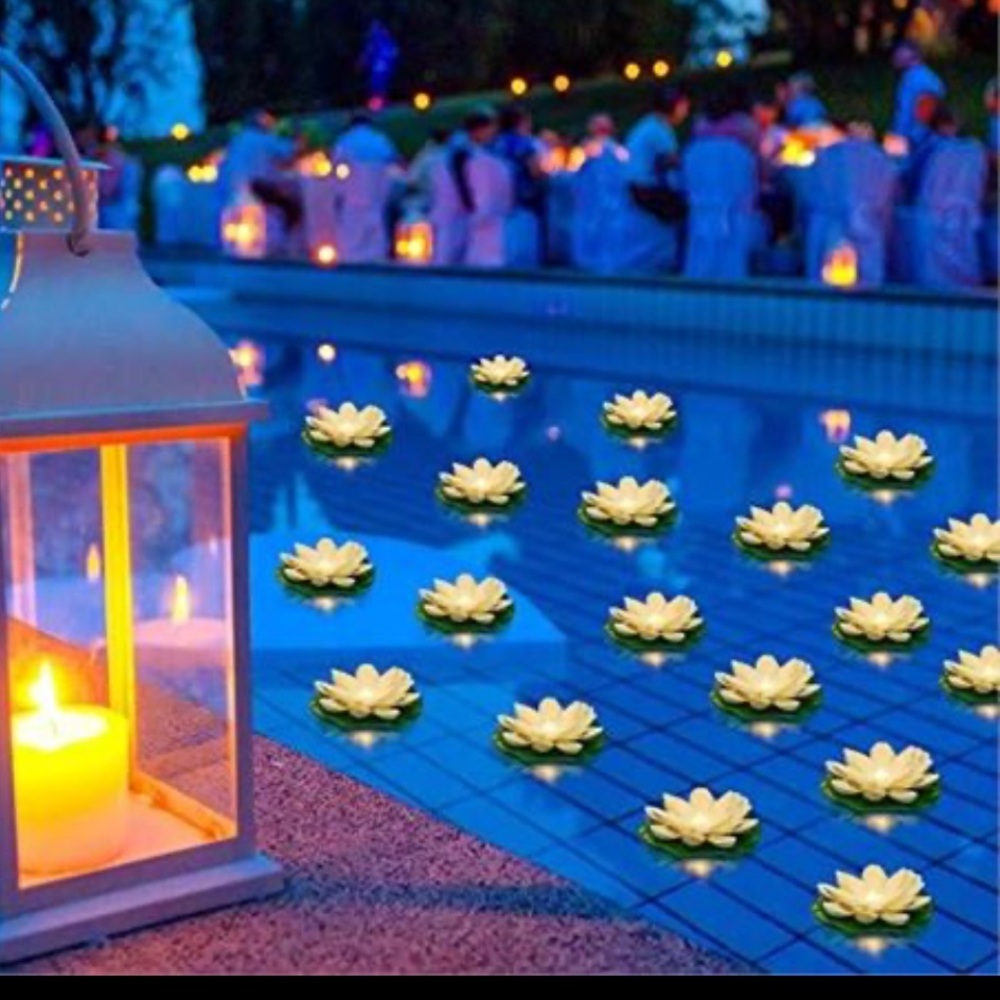 Floating Lotus Pool Lights